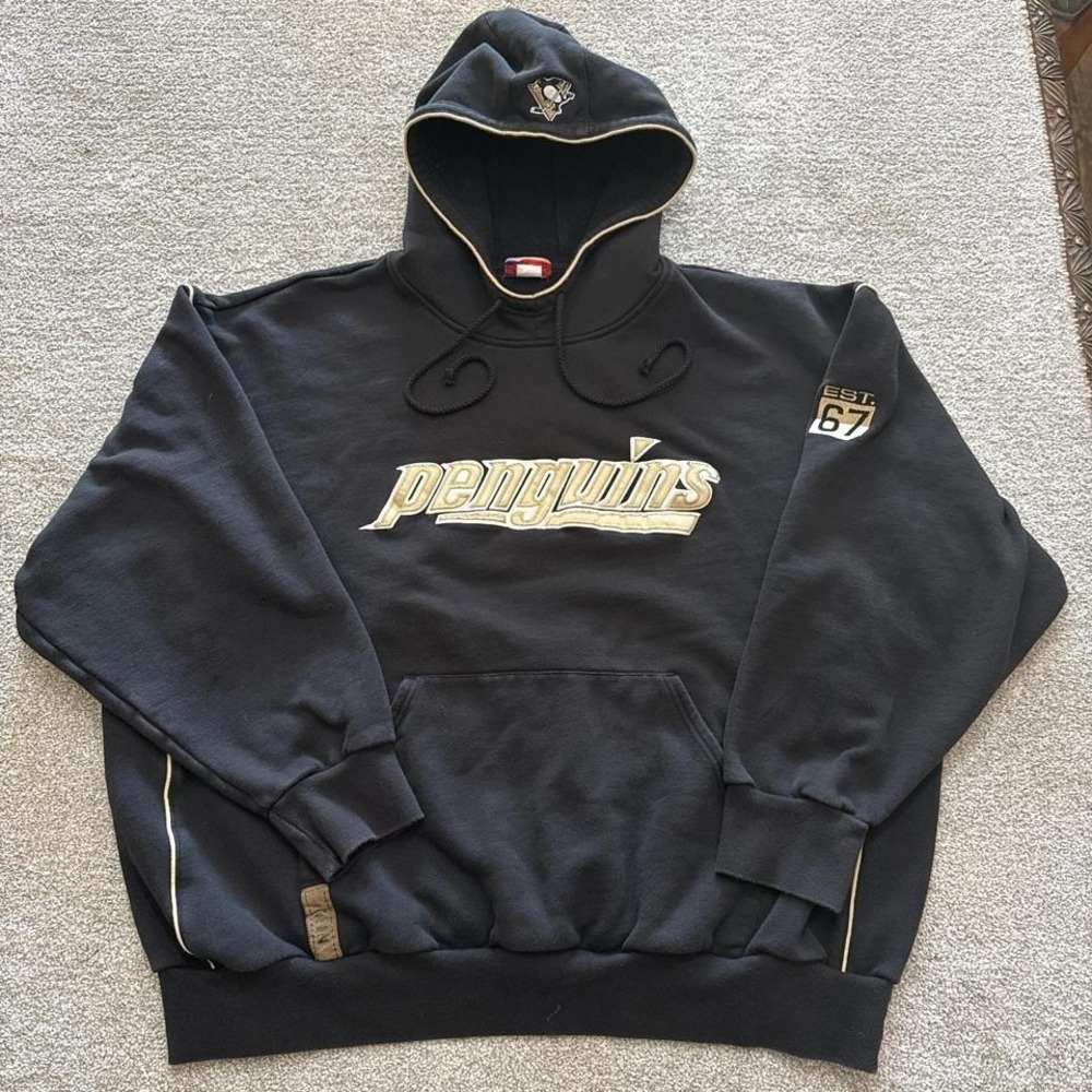Pittsburgh Penguins Majestic Hoodie 2X Black Embroidered NHL